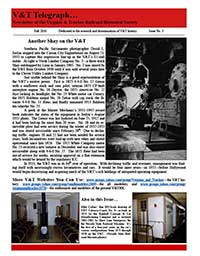 Virginia & Truckee Historical Society newsletter, V&T Telegraph,  Issue 3, Fall 2010