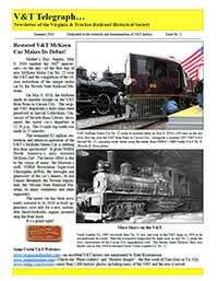 Virginia & Truckee Historical Society newsletter, V&T Telegraph,  Issue 2, Summer 2010