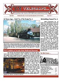 Virginia & Truckee Railroad Historical Society newsletter, V&T Telegraph, Issue 7, Fall, 2011