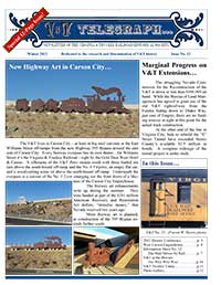 Virginia & Truckee Railroad Historical Society newsletter, V&T Telegraph, issue 12, Winter 2012